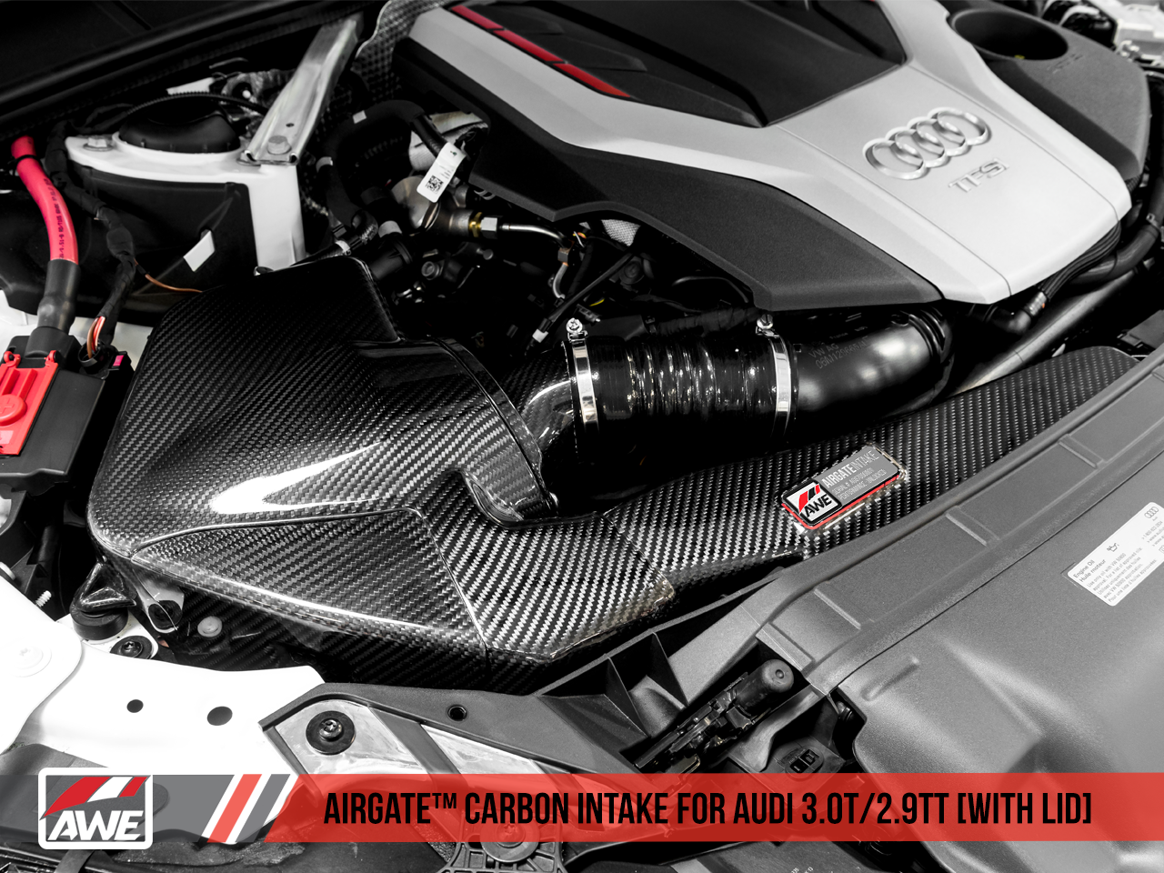 AWE Tuning Carbon Fiber AirGate Intake w/ Lid - 2018-2023 Audi B9/B9.5 S4/S5/RS5 3.0T - STREETUNED
