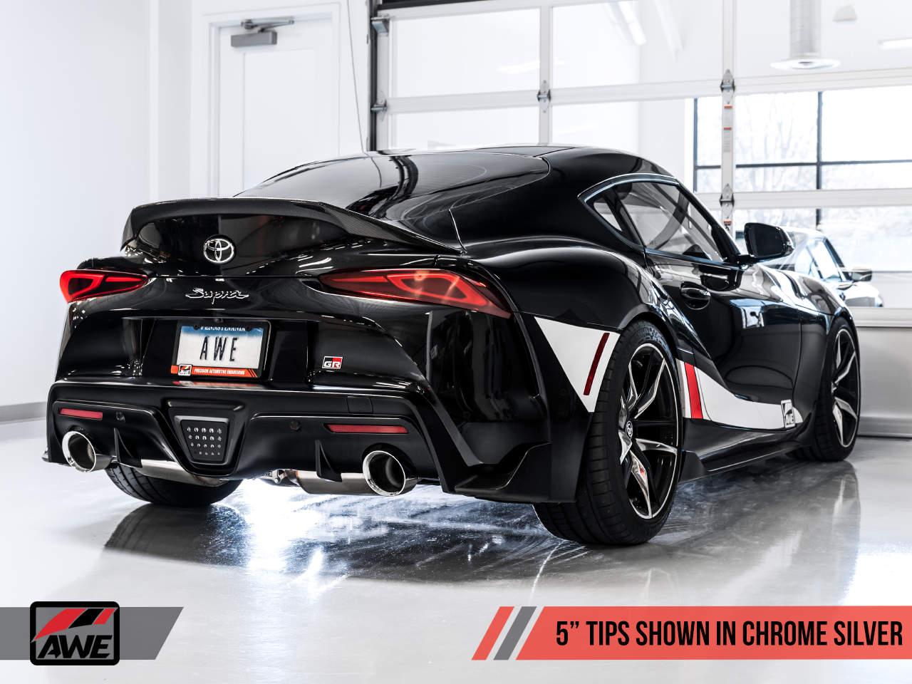 AWE Tuning Resonated Touring Edition Exhaust with 5" Diamond Black Tips - 2020-2024 Toyota GR Supra - STREETUNED