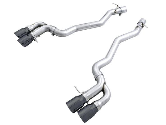 AWE Tuning Track Edition Axle-Back Exhaust With Black Diamond Tips - 2018-2023 BMW F90 M5 - STREETUNED