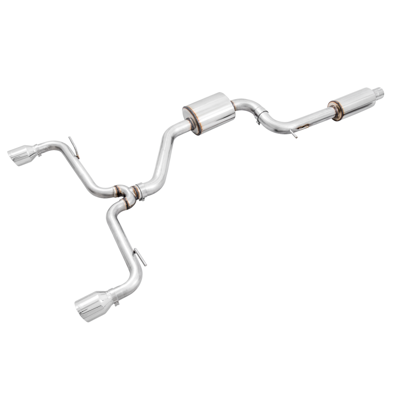 AWE Tuning Touring Edition Exhaust w/Chrome Silver Tips 102mm - 2015-2019 Volkswagen MK7.5 GTI - STREETUNED