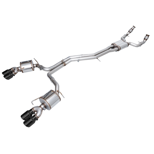 AWE Tuning 19-23 Audi C8 S6/S7 2.9T V6 AWD Touring Edition Exhaust - Diamond Black Tips - STREETUNED