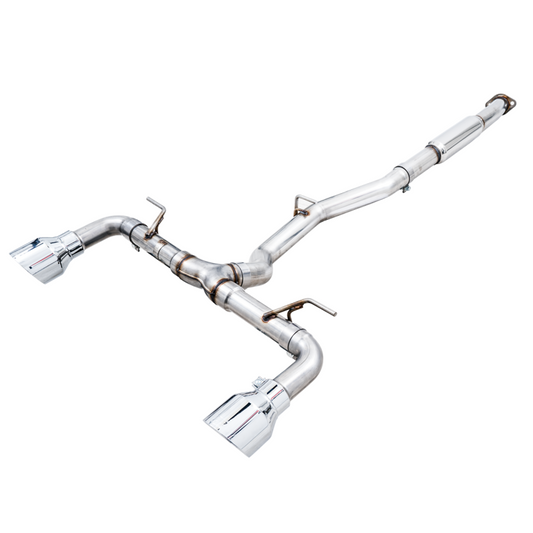 AWE Tuning Track Edition Catback Exhaust with Chrome Silver Tips - 2022-2024 Subaru BRZ/Toyota GR86/Toyota 86 - STREETUNED