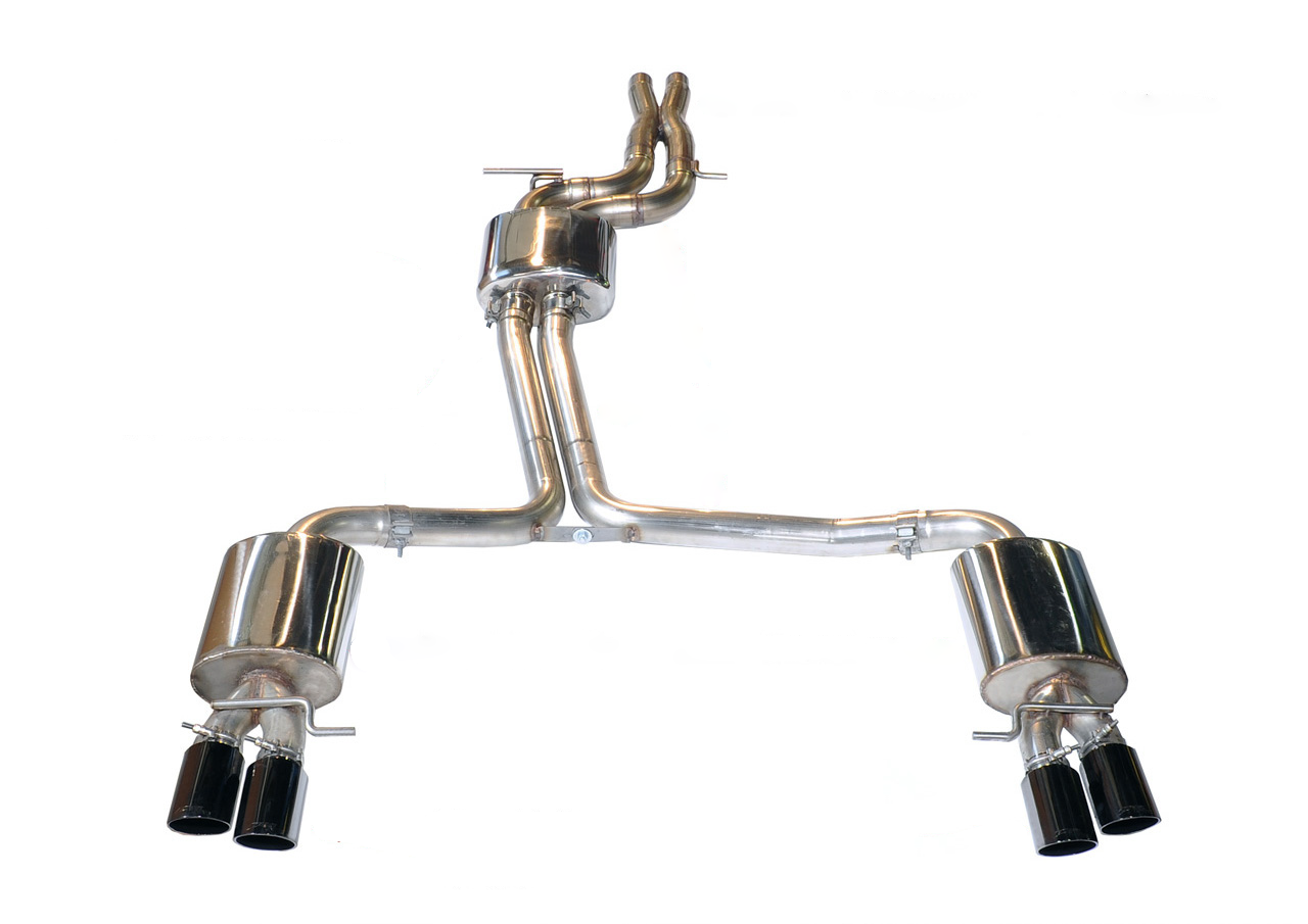 AWE Tuning Touring Edition Exhaust System With Diamond Black Tips - 2008-2012 Audi B8 S5 4.2L - STREETUNED