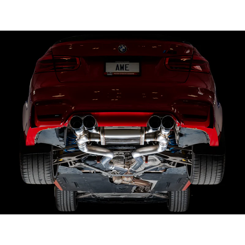 AWE Tuning SwitchPath Catback Exhaust With Diamond Black Tips - BMW 2015-2020 F8X M3/M4 - STREETUNED
