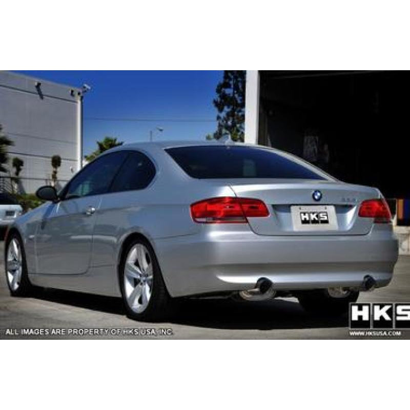 HKS Legamax Hi-Power Dual SOS304 Ti-Tip Catback Exhaust - 2007-2009 BMW 335i Coupe Only