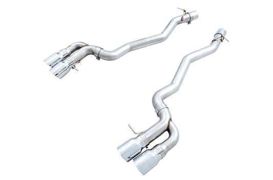 AWE Tuning Track Edition Axleback Exhaust with Chrome Silver Tips - 2018-2023 BMW F90 M5 - STREETUNED