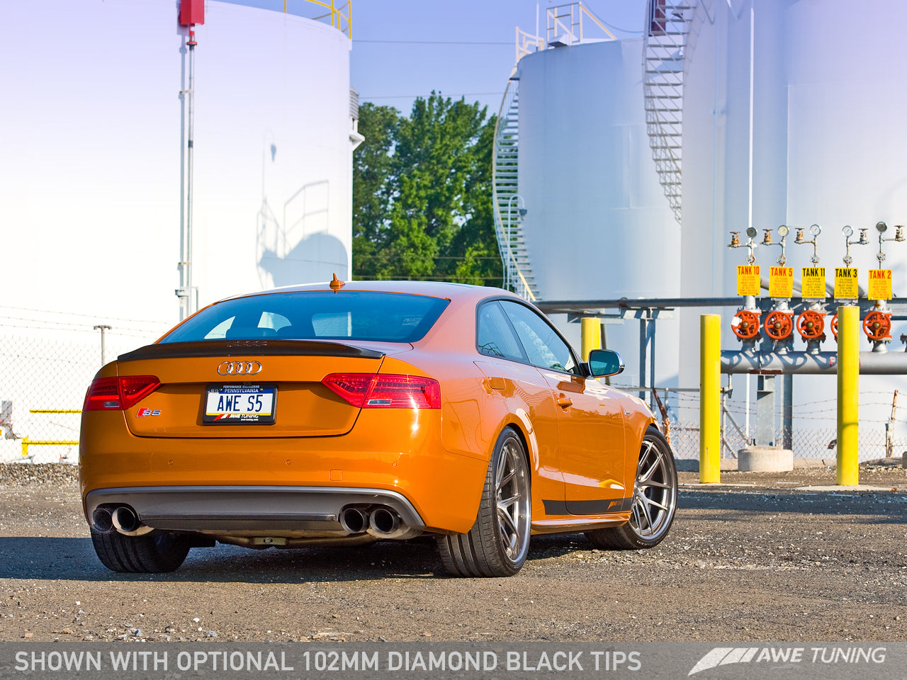 AWE Tuning Touring Edition Exhaust System With Diamond Black Tips (102mm) - 2013-2017 Audi B8.5 S5 3.0T - STREETUNED