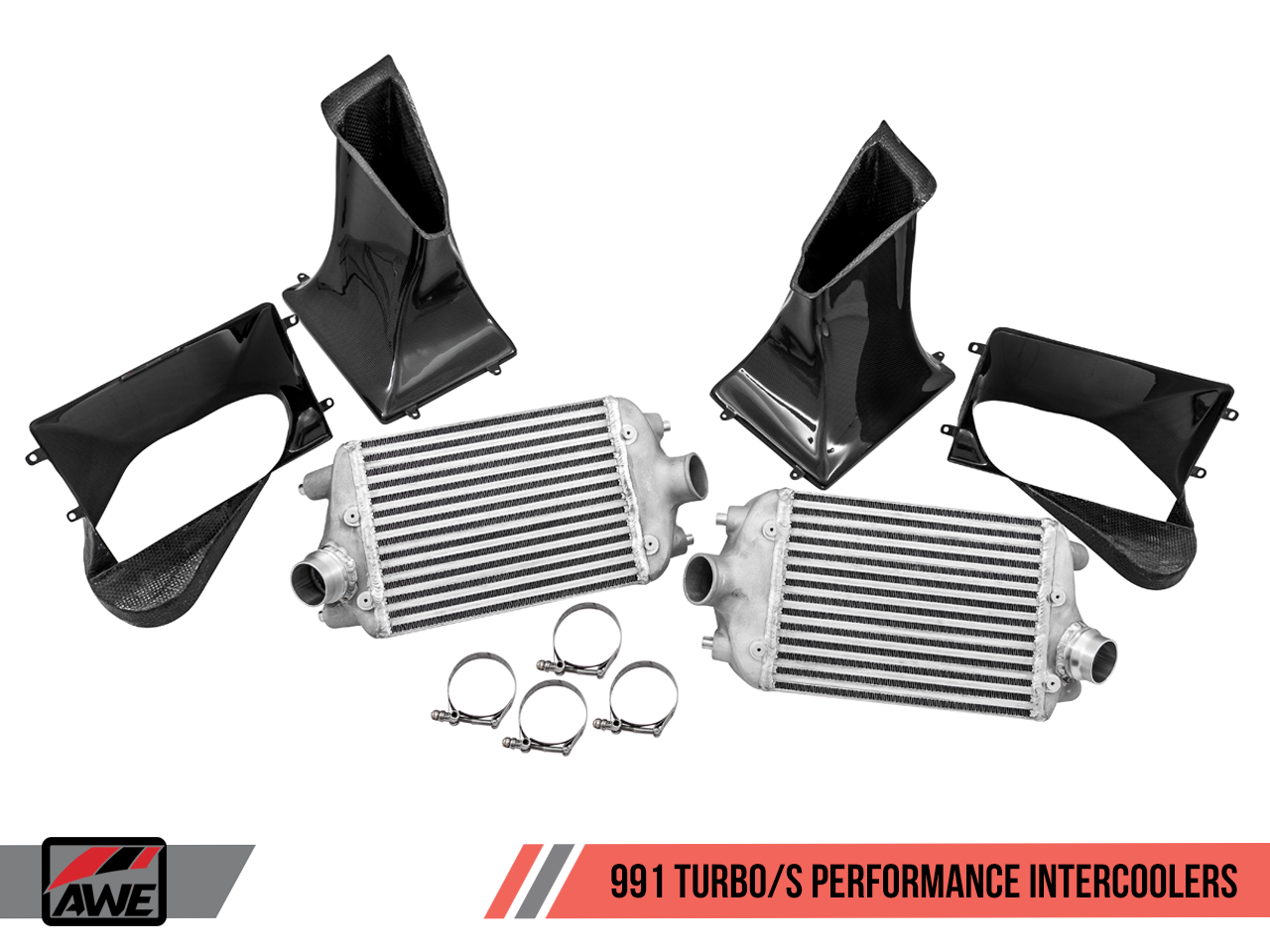 AWE Tuning Performance Intercooler Kit - 2014-2019 Porsche 991 (991.2) Turbo/Turbo S - STREETUNED