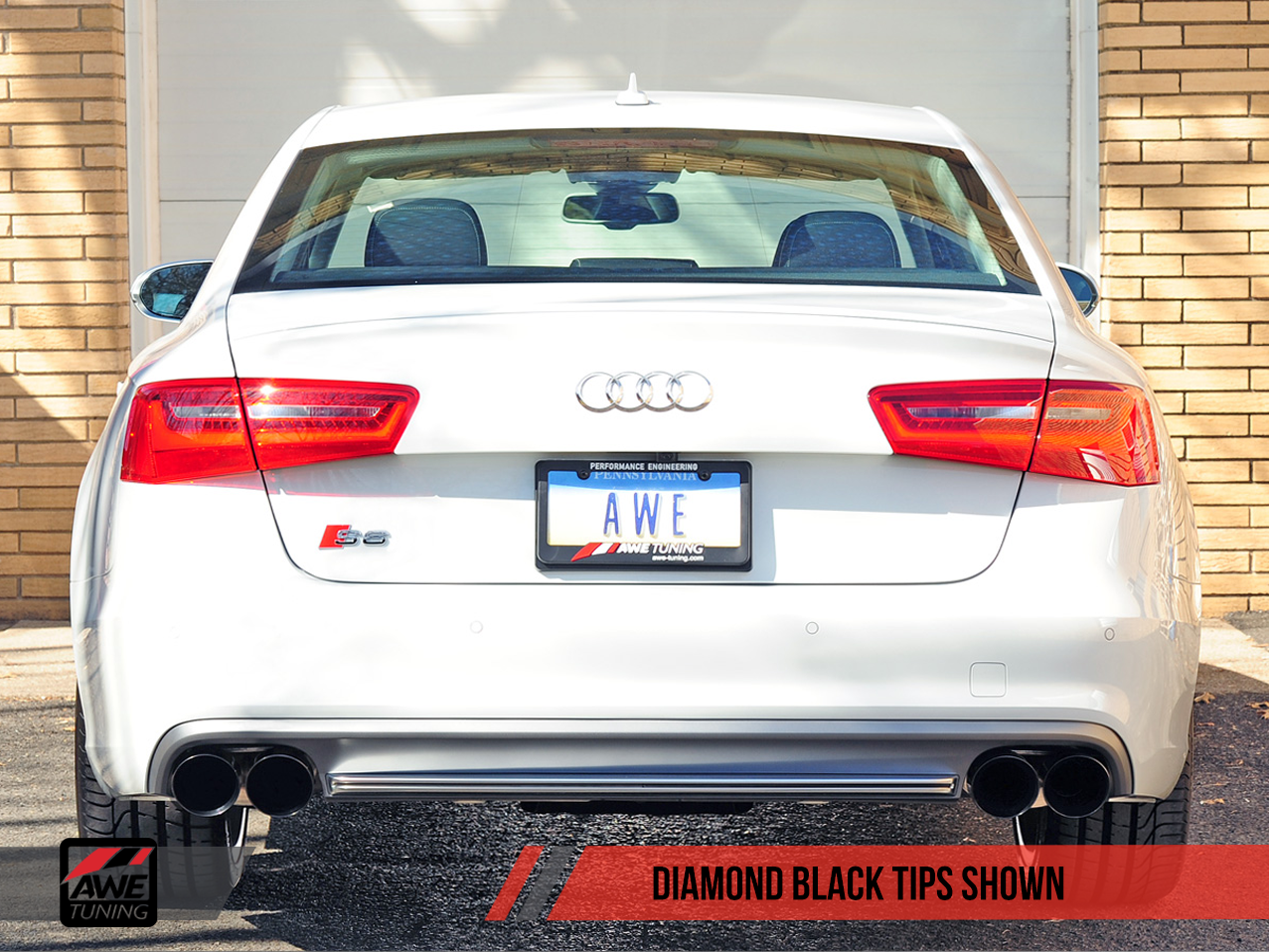 AWE Tuning Touring Edition Exhaust With Diamond Black Tips - 2013-2018 Audi C7 / C7.5 S6 4.0T - STREETUNED