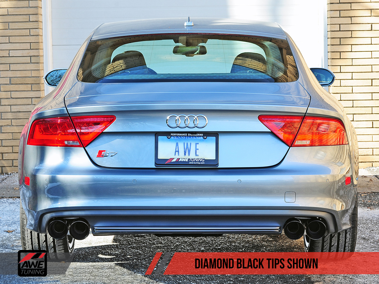 AWE Tuning Touring Edition Exhaust With Diamond Black Tips - 2013-2018 Audi C7 / C7.5 S7 4.0T - STREETUNED