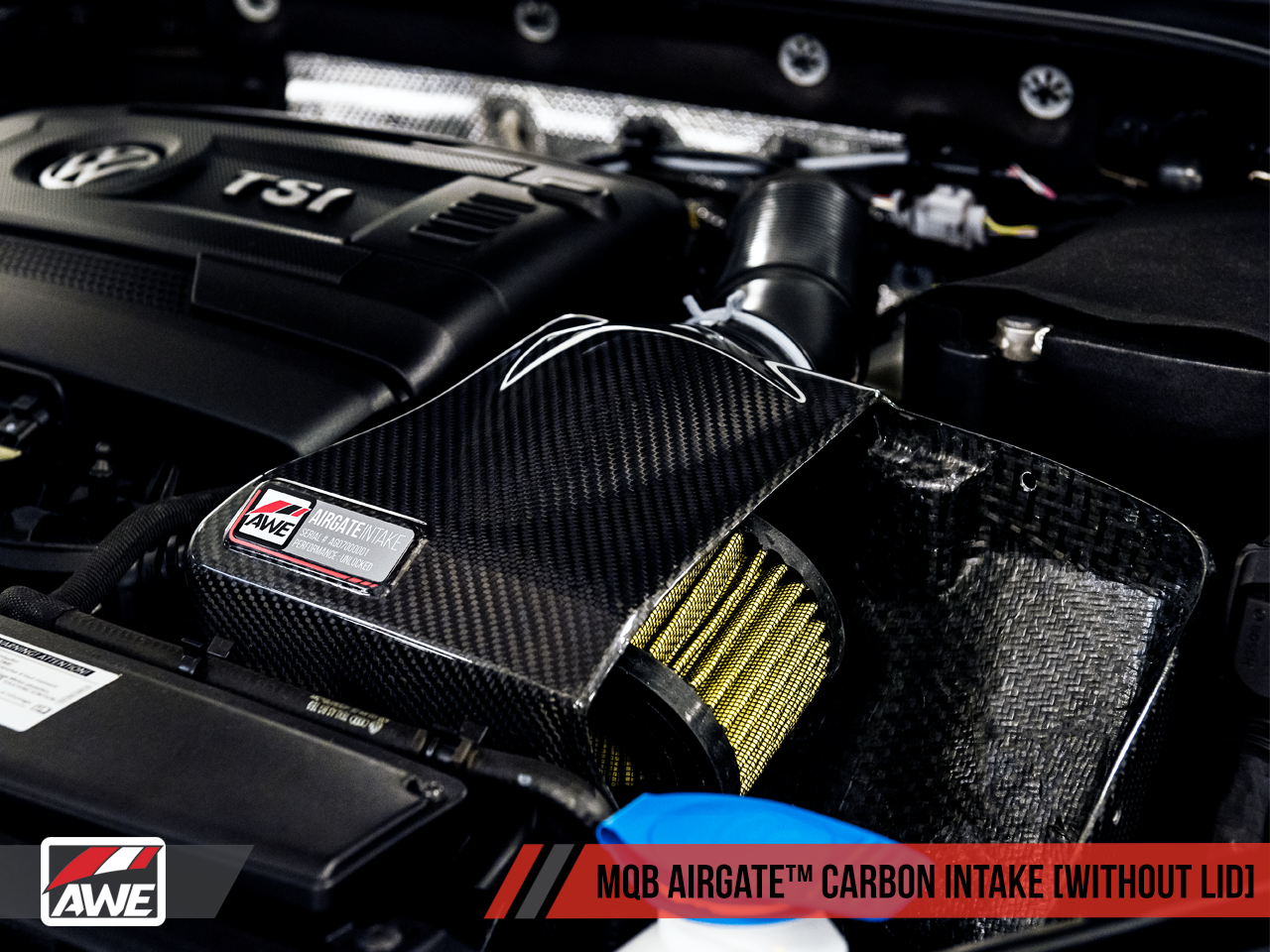 AWE Tuning Airgate Carbon Intake Without Lid - 2015-2019 Audi / Volkswagen MQB 1.8T/2.0T/Golf R - STREETUNED