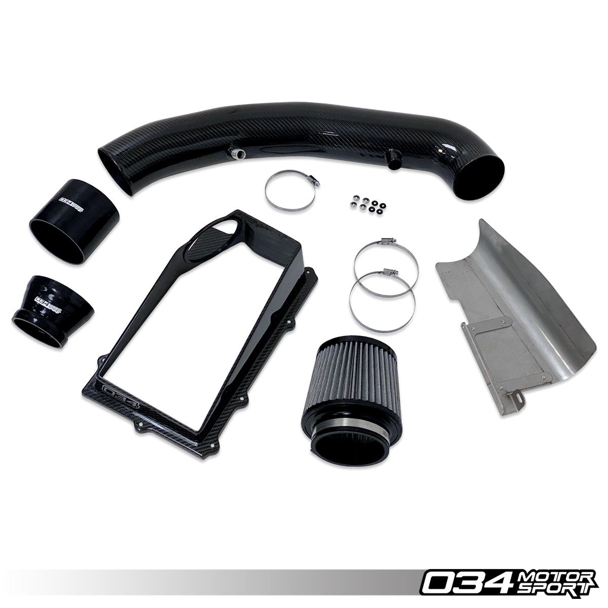 034 Motorsport X34 4” Carbon Fiber Open-Top Upper Intake, Audi 8S TTRS and 8V.5 RS3 - T1 Motorsports