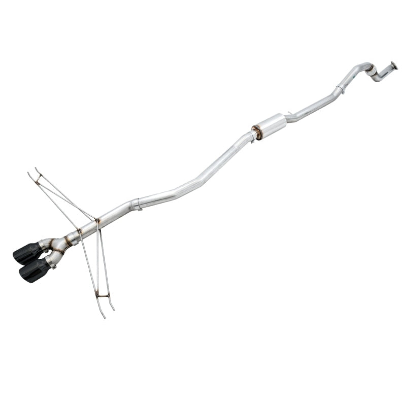 AWE Tuning Track Edition Exhaust w/Front Pipe & Dual Diamond Black Tips - 2016+ Honda Civic Si - STREETUNED