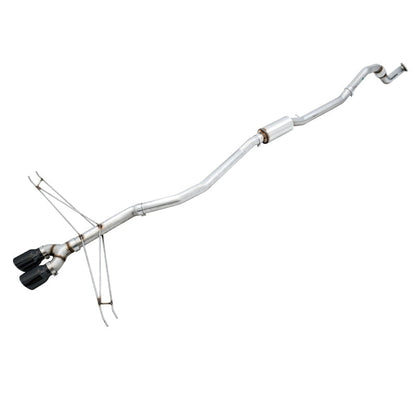 AWE Tuning Track Edition Exhaust w/Front Pipe & Dual Diamond Black Tips - 2016+ Honda Civic Si - STREETUNED