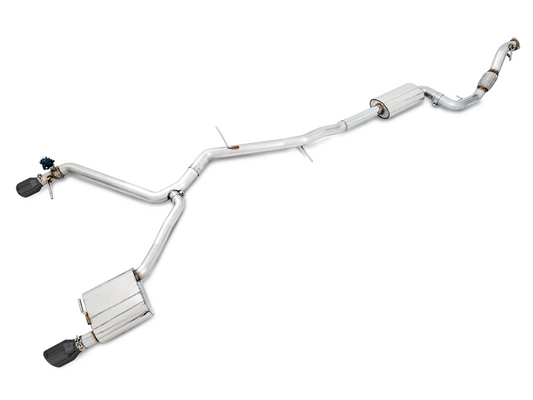 AWE Tuning SwitchPath Exhaust Dual Outlet With Diamond Black Tips (Includes DP and Remote) - 2015-2018 Audi B9 A4 - STREETUNED
