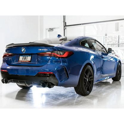 AWE Tuning Resonated Touring Edition Exhaust With Quad Diamond Black Tips - 2019-2024 BMW M340i/M440i (G20) - STREETUNED