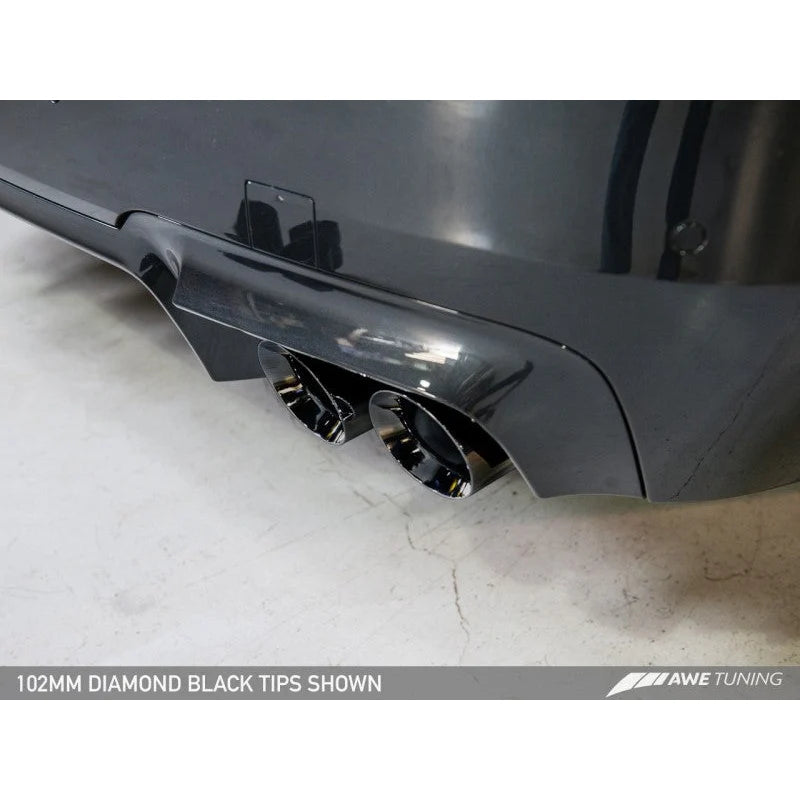 AWE Tuning BMW F10 M5 Touring Edition Axle-Back Exhaust Diamond Black Tips - STREETUNED