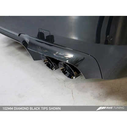 AWE Tuning BMW F10 M5 Touring Edition Axle-Back Exhaust Diamond Black Tips - STREETUNED
