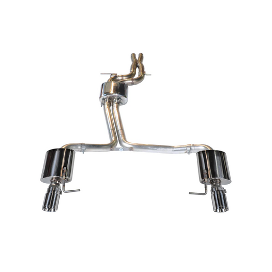 AWE Tuning Audi C7 A6 3.0T Touring Edition Exhaust - Dual Outlet Chrome Silver Tips - STREETUNED
