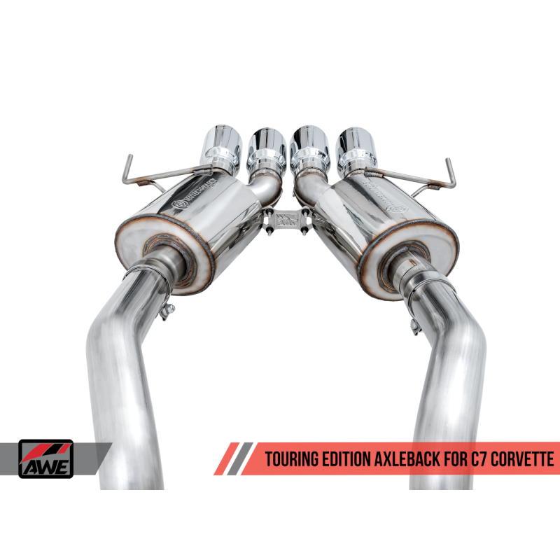 AWE Tuning Touring Edition Axleback Exhaust w/Chrome Tips - 2014-2019 Chevrolet Corvette Z06/ZR1 (C7)(w/o AFM) - STREETUNED