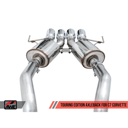 AWE Tuning Touring Edition Axleback Exhaust w/Chrome Tips - 2014-2019 Chevrolet Corvette Z06/ZR1 (C7)(w/o AFM) - STREETUNED