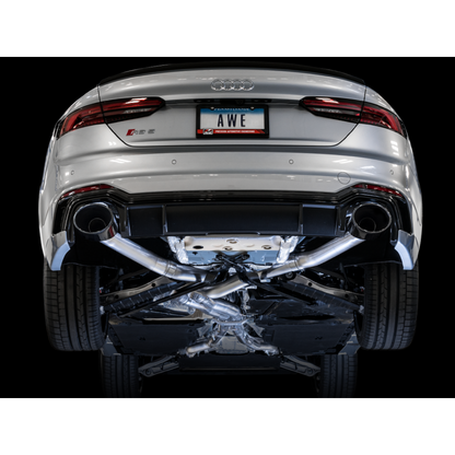 AWE Tuning Audi B9 RS5 Sportback Track Edition Exhaust- Non Resonated - Diamond Black RS-Style Tips - STREETUNED