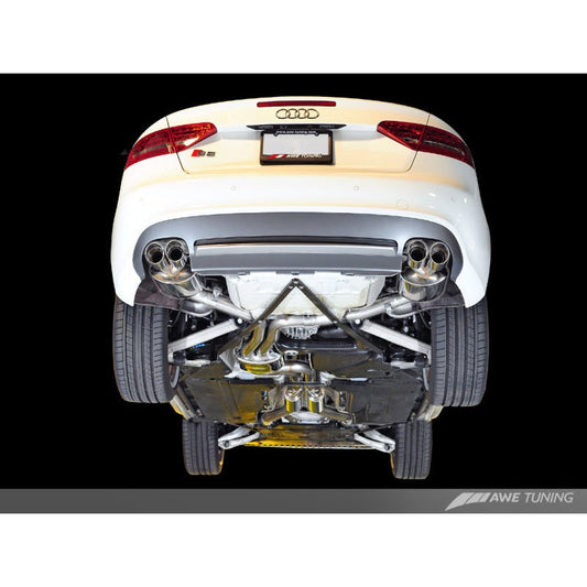 AWE Tuning Audi B8 / B8.5 S5 Cabrio Touring Edition Exhaust - Non-Resonated - Chrome Silver Tips - STREETUNED