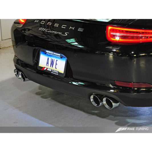 AWE Tuning Porsche 991 SwitchPath Exhaust for PSE Cars Chrome Silver Tips - T1 Motorsports