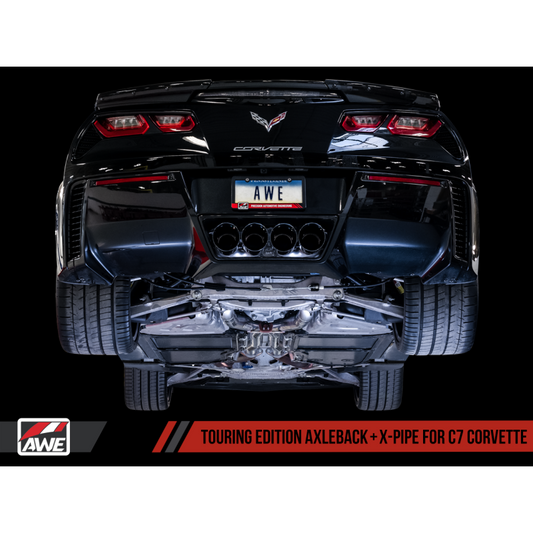 AWE Tuning Touring Edition Axleback Exhaust w/Black Tips - 2014-2019 Chevrolet Corvette Z06/ZR1 (C7) - STREETUNED