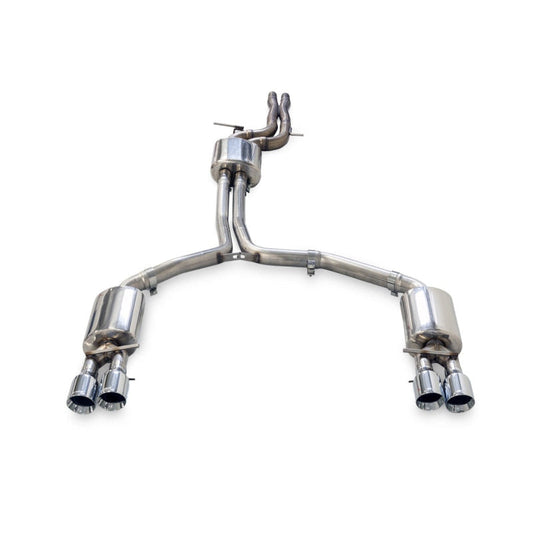 AWE Tuning Audi C7 A7 3.0T Touring Edition Exhaust - Quad Outlet Chrome Silver Tips - STREETUNED