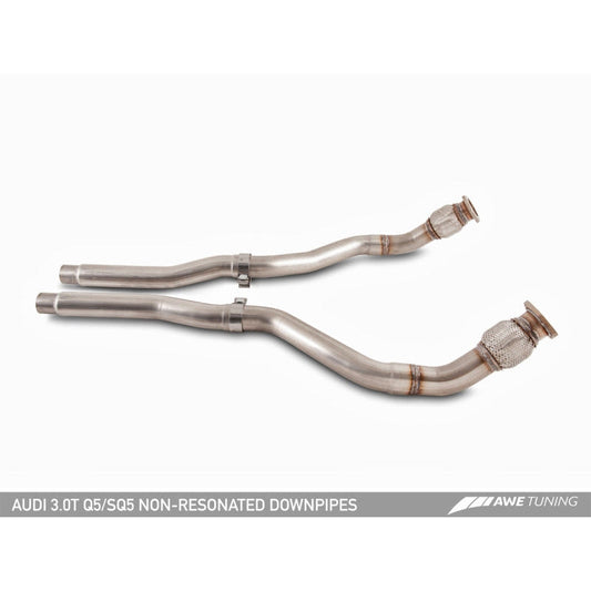 AWE Tuning Audi 8R 3.0T Non-Resonated Downpipes for Q5 / SQ5 - STREETUNED