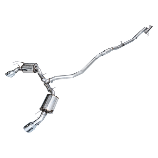 AWE Tuning Touring Edition Catback Exhaust with Dual Chrome Silver Tips - 2022-2024 Honda Civic Si FE1 FWD - STREETUNED