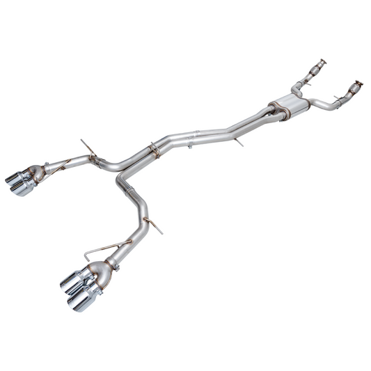 AWE Tuning 19-23 Audi C8 S6/S7 2.9T V6 AWD Track Edition Exhaust - Chrome Silver Tips - STREETUNED