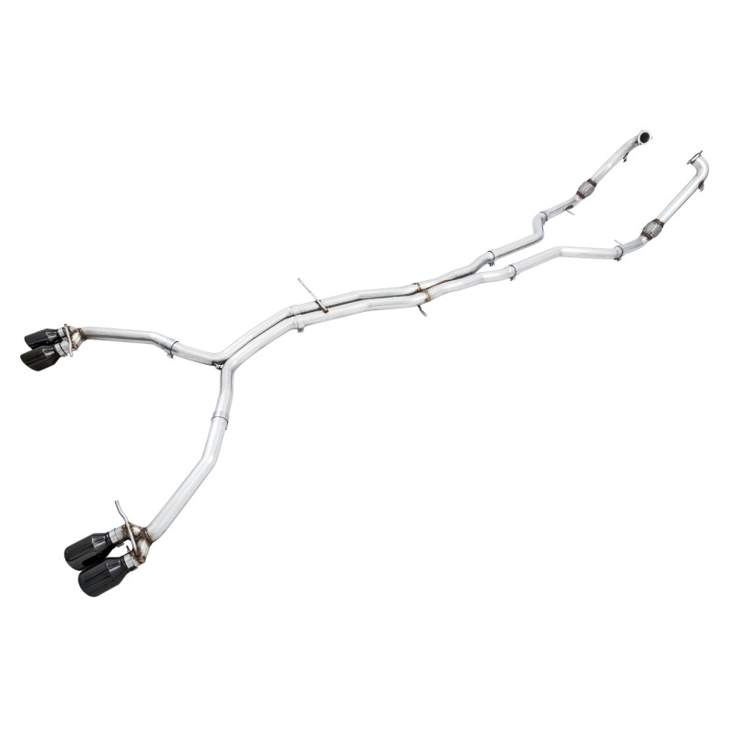 AWE Tuning Audi B9 S5 Sportback Track Edition Exhaust - Non-Resonated (Black 102mm Tips) - STREETUNED
