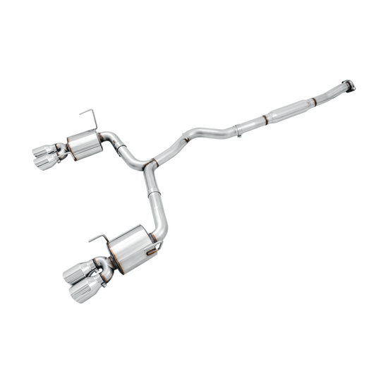 AWE Tuning Touring Edition Exhaust with Chrome Silver Tips (102mm) - 2015-2021 Subaru WRX VA Sedan - STREETUNED