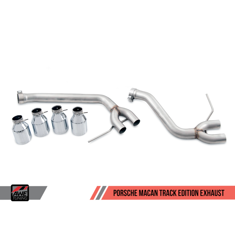AWE Tuning Track Edition Exhaust System with Diamond Black 102mm Tips - Porsche Macan S/GTS/Turbo - STREETUNED