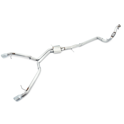 AWE Tuning Audi B9 A4 Track Edition Exhaust Dual Outlet - Chrome Silver Tips (Includes DP) - STREETUNED