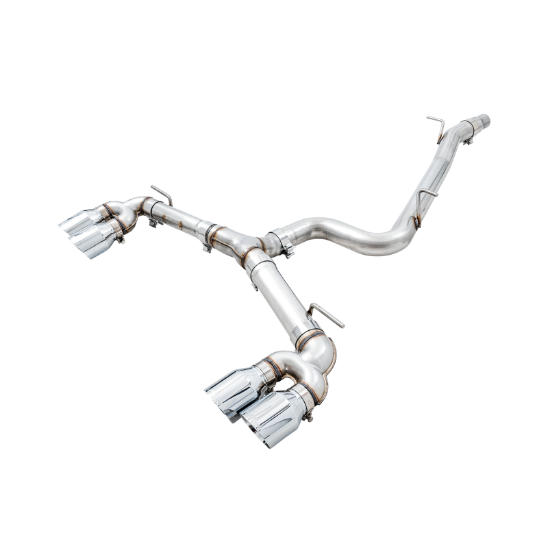 AWE Tuning Track Edition Exhaust w/Chrome Silver Tips 102mm - 2015-2019 Volkswagen MK7.5 Golf R - STREETUNED
