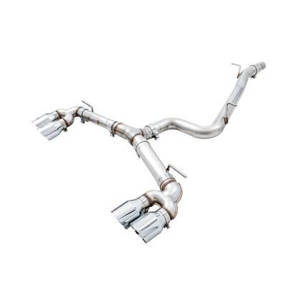 AWE Tuning Track Edition Exhaust w/Chrome Silver Tips 102mm - 2015-2019 Volkswagen MK7.5 Golf R - STREETUNED