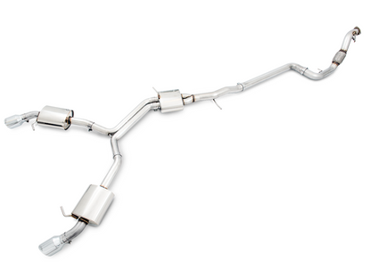 AWE Tuning Touring Edition Exhaust Dual Outlet With Chrome Silver Tips (Includes DP) - 2018-2019 Audi B9 A5 - STREETUNED