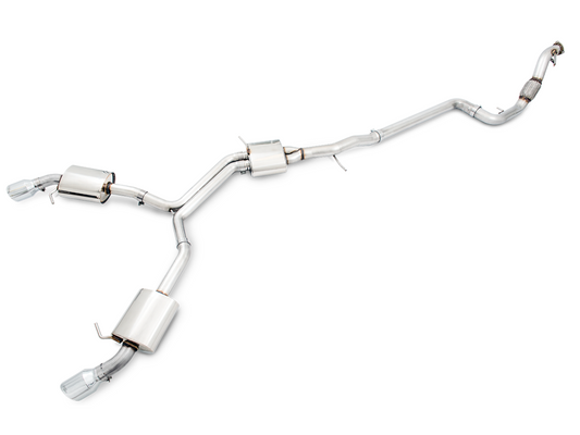 AWE Tuning Touring Edition Exhaust Dual Outlet With Chrome Silver Tips (Includes DP) - 2018-2019 Audi B9 A5 - STREETUNED