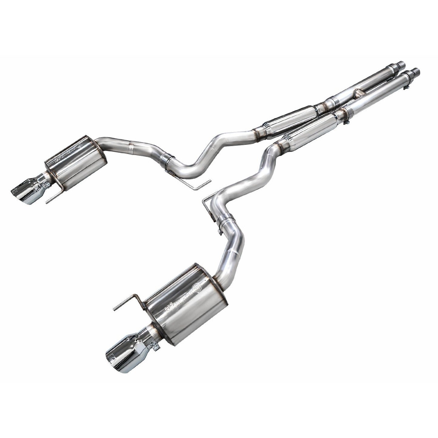 AWE Tuning Touring Catback Exhaust w/ Dual Chrome Silver Tips - 2024 Ford Mustang GT Fastback S650 RWD - STREETUNED