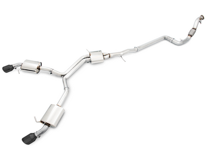 AWE Tuning Touring Edition Exhaust Dual Outlet With Diamond Black Tips (Includes DP) - 2018-2019 Audi B9 A5 - STREETUNED