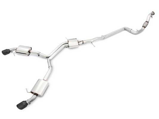 AWE Tuning Touring Edition Exhaust Dual Outlet With Diamond Black Tips (Includes DP) - 2018-2019 Audi B9 A5 - STREETUNED