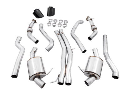 AWE Tuning Touring Edition Exhaust (Resonated) w/ Diamond Black Tips - 2018-2019 Audi B9 RS 5 2.9L - STREETUNED