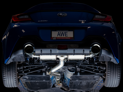AWE Tuning Touring Edition Catback Exhaust with Diamond Black Tips - 2022-2024 Subaru BRZ/Toyota GR86 - STREETUNED