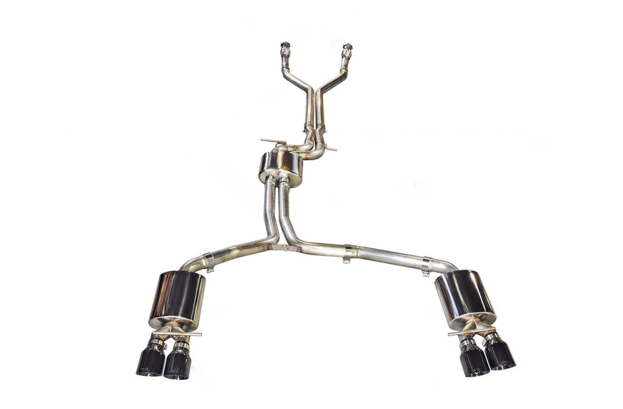 AWE Tuning Track Edition Exhaust With Diamond Black Tips - 2013-2018 Audi C7 / C7.5 S7 4.0T - STREETUNED