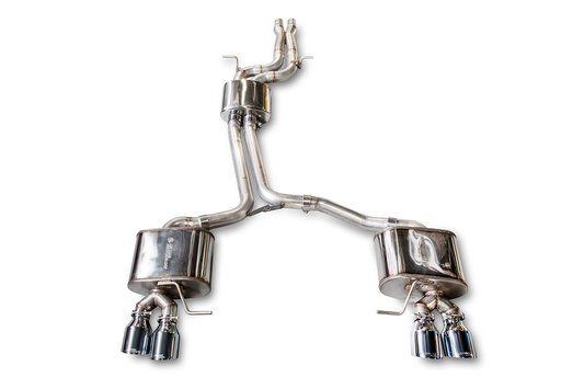 AWE Tuning Touring Edition Exhaust With Quad Outlet Chrome Silver Tips - 2014-2017 Audi 8R SQ5 - STREETUNED