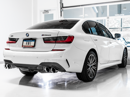 AWE Tuning Non-Resonated Touring Edition Exhaust With Quad Chrome Silver Tips - 2019-2024 BMW M340i/M440i (G20) - STREETUNED