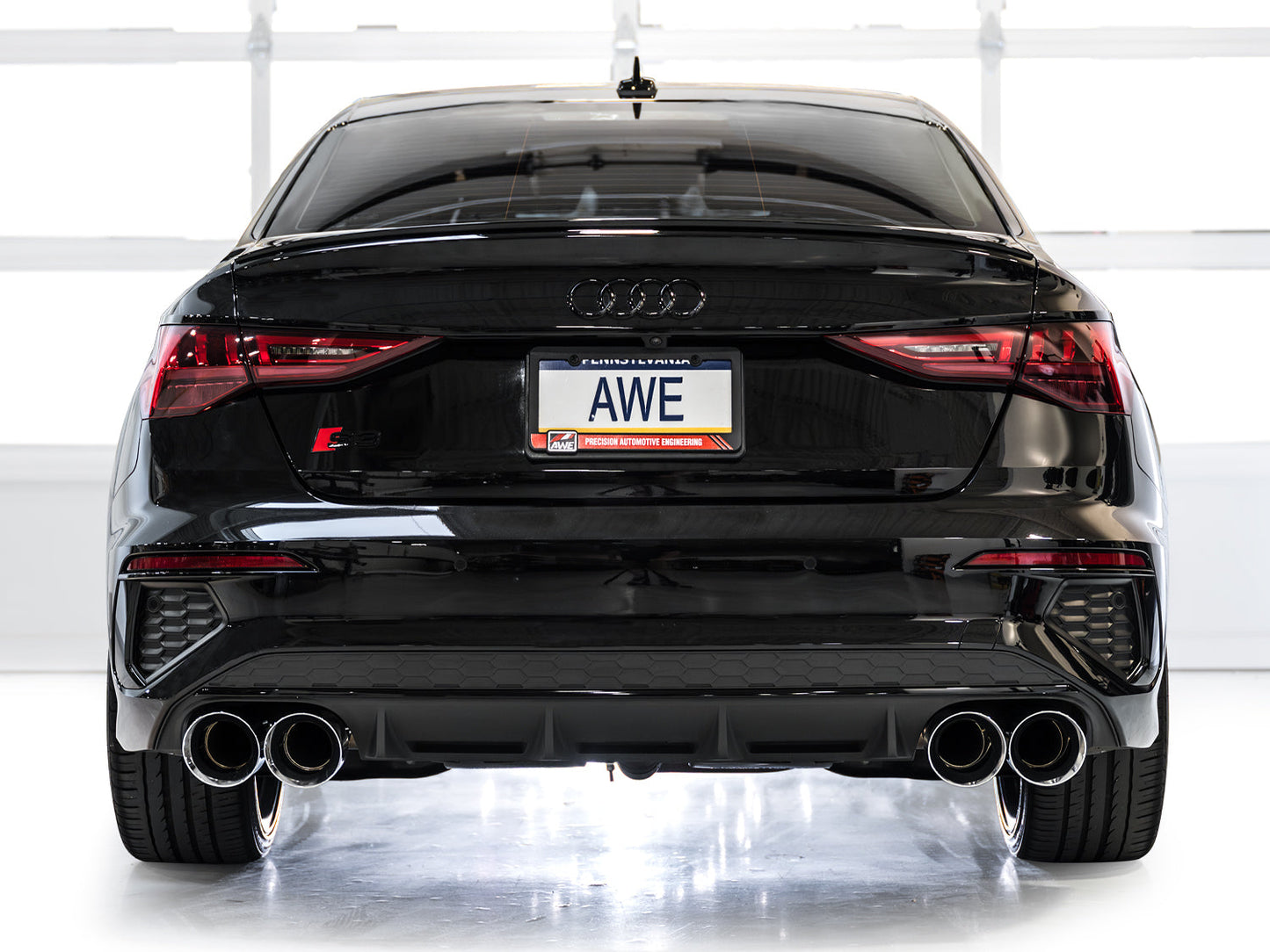 AWE Tuning Touring Edition Exhaust With Chrome Silver Tips - 2022-2024 Audi 8Y S3 - STREETUNED